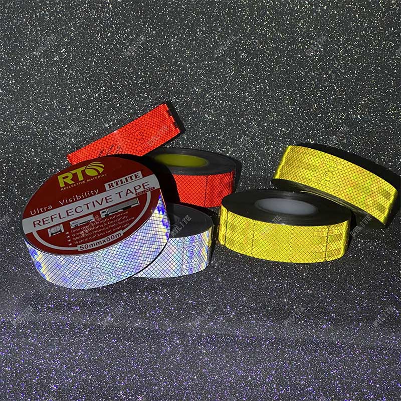 Reflective tape rolls in multiple colours
