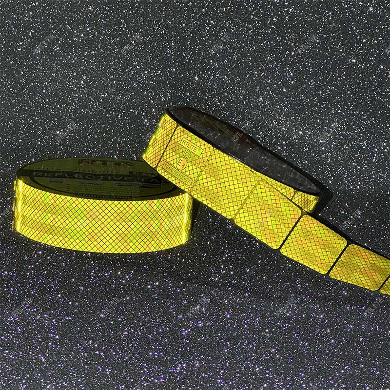 Yellow reflective vehicle marking tape roll